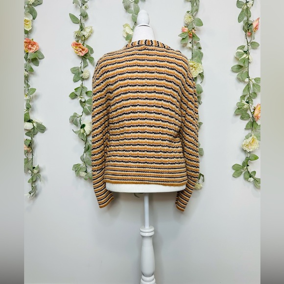 A.L.C. Rebekah Stripped Wool Blend Cardigan - Picture 7 of 10